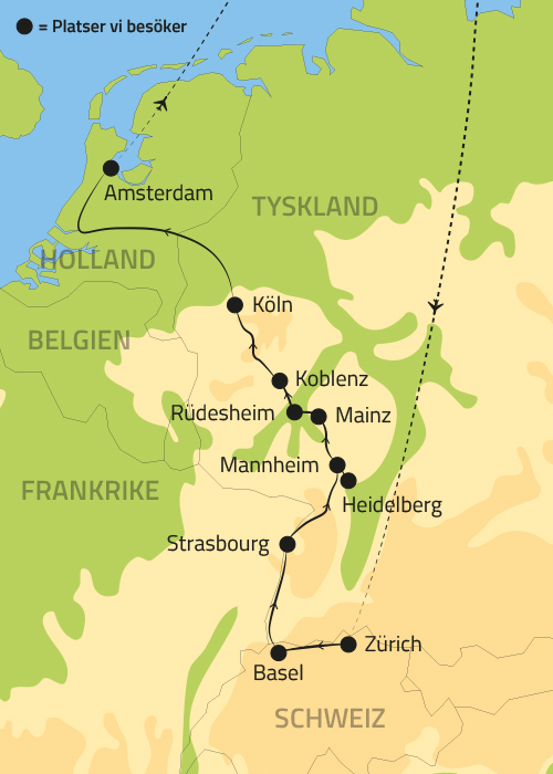 Geografisk karta över Rhendalen